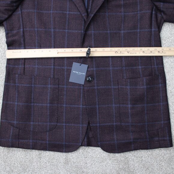 Peter Millar Blazer Mens 44R Purple (Rubi) Wool/Silk/Cashmere Sports Jacket - Picture 7 of 16